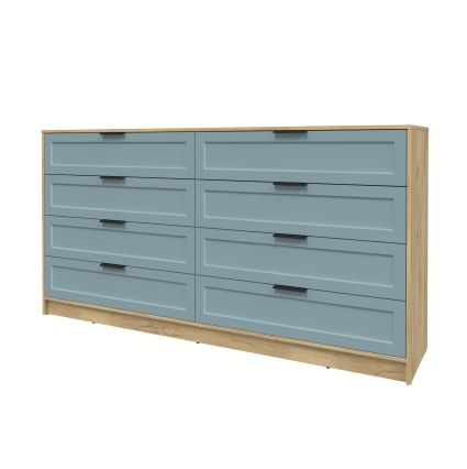 Kомод Тренд КТ-К197 (Дуб золотой ЛДСП/ Океан ЛМДФ) Ш1965 В1020 Г451